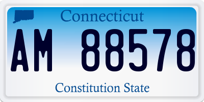 CT license plate AM88578