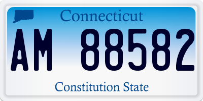 CT license plate AM88582