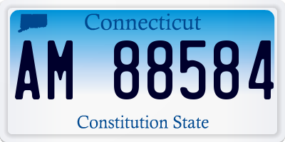 CT license plate AM88584