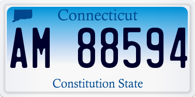 CT license plate AM88594