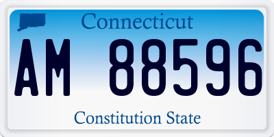 CT license plate AM88596