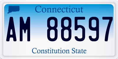 CT license plate AM88597