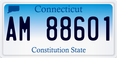 CT license plate AM88601