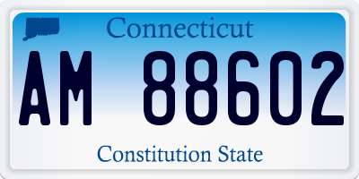 CT license plate AM88602