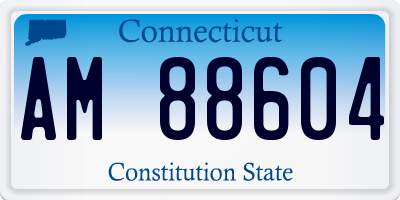 CT license plate AM88604
