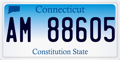 CT license plate AM88605
