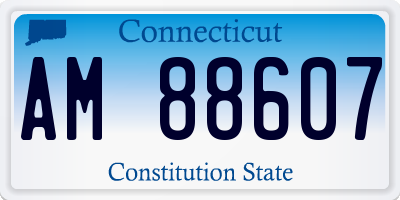 CT license plate AM88607