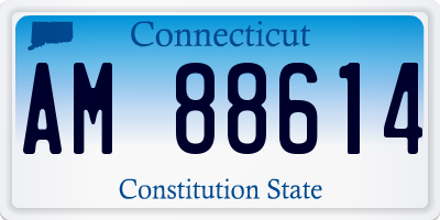 CT license plate AM88614