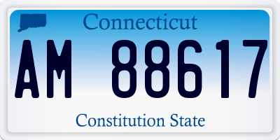 CT license plate AM88617
