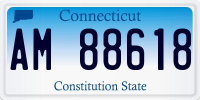 CT license plate AM88618