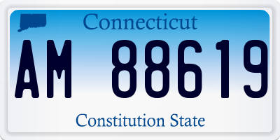 CT license plate AM88619
