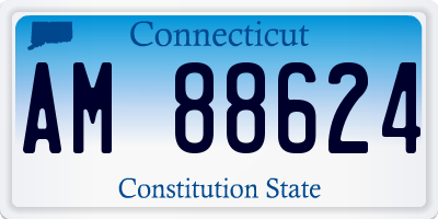 CT license plate AM88624