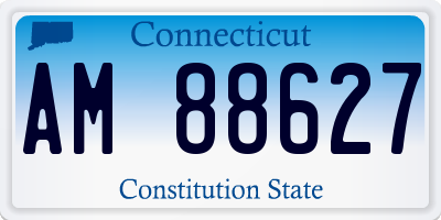 CT license plate AM88627