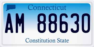 CT license plate AM88630