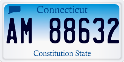 CT license plate AM88632