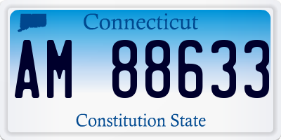 CT license plate AM88633