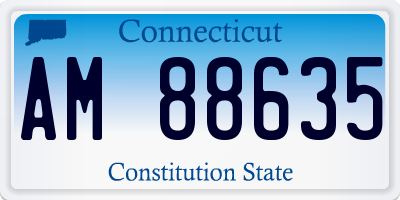 CT license plate AM88635