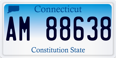 CT license plate AM88638