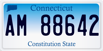 CT license plate AM88642