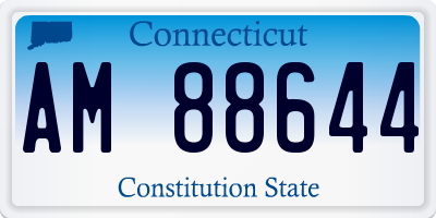 CT license plate AM88644
