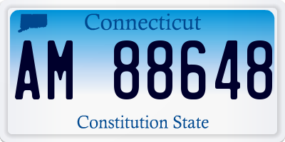 CT license plate AM88648