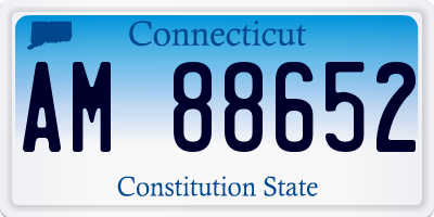 CT license plate AM88652