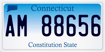 CT license plate AM88656