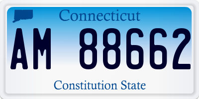 CT license plate AM88662