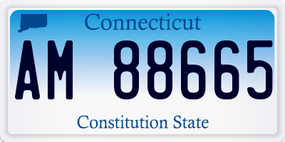 CT license plate AM88665