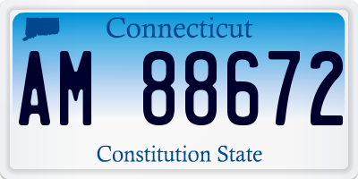 CT license plate AM88672