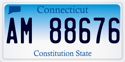 CT license plate AM88676