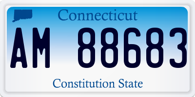 CT license plate AM88683