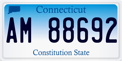 CT license plate AM88692
