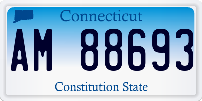 CT license plate AM88693