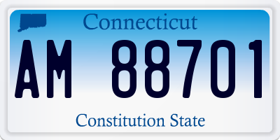 CT license plate AM88701
