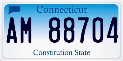 CT license plate AM88704