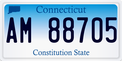 CT license plate AM88705