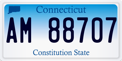 CT license plate AM88707