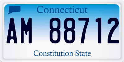 CT license plate AM88712