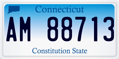CT license plate AM88713
