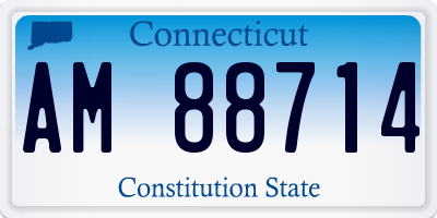 CT license plate AM88714