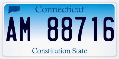CT license plate AM88716