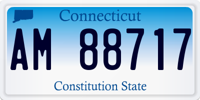 CT license plate AM88717