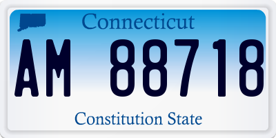 CT license plate AM88718