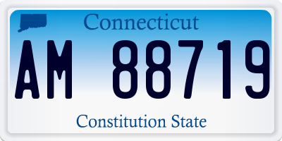 CT license plate AM88719