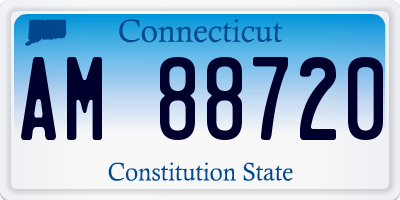 CT license plate AM88720