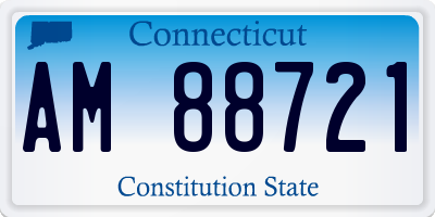 CT license plate AM88721