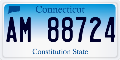 CT license plate AM88724