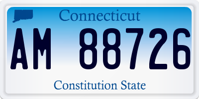 CT license plate AM88726