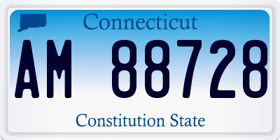 CT license plate AM88728